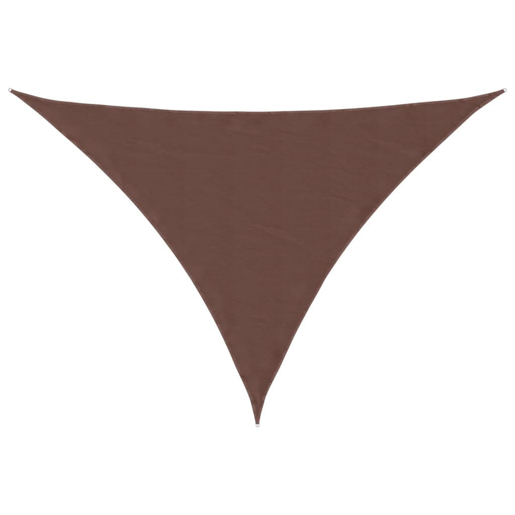 Vidaxl zonnescherm driehoekig 2,5x2,5x3,5 m oxford stof bruin