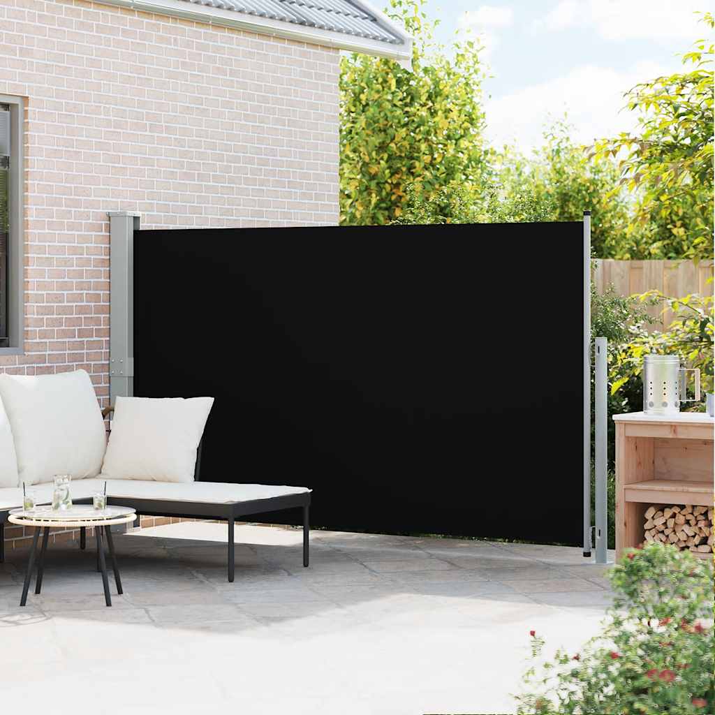 Vidaxl tuinscherm uittrekbaar 180x300 cm zwart