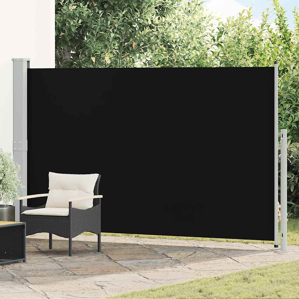 Vidaxl tuinscherm uittrekbaar 180x300 cm zwart