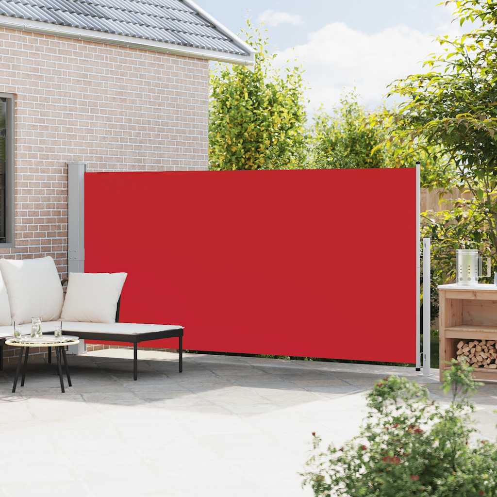 Vidaxl tuinscherm uittrekbaar 180x500 cm rood