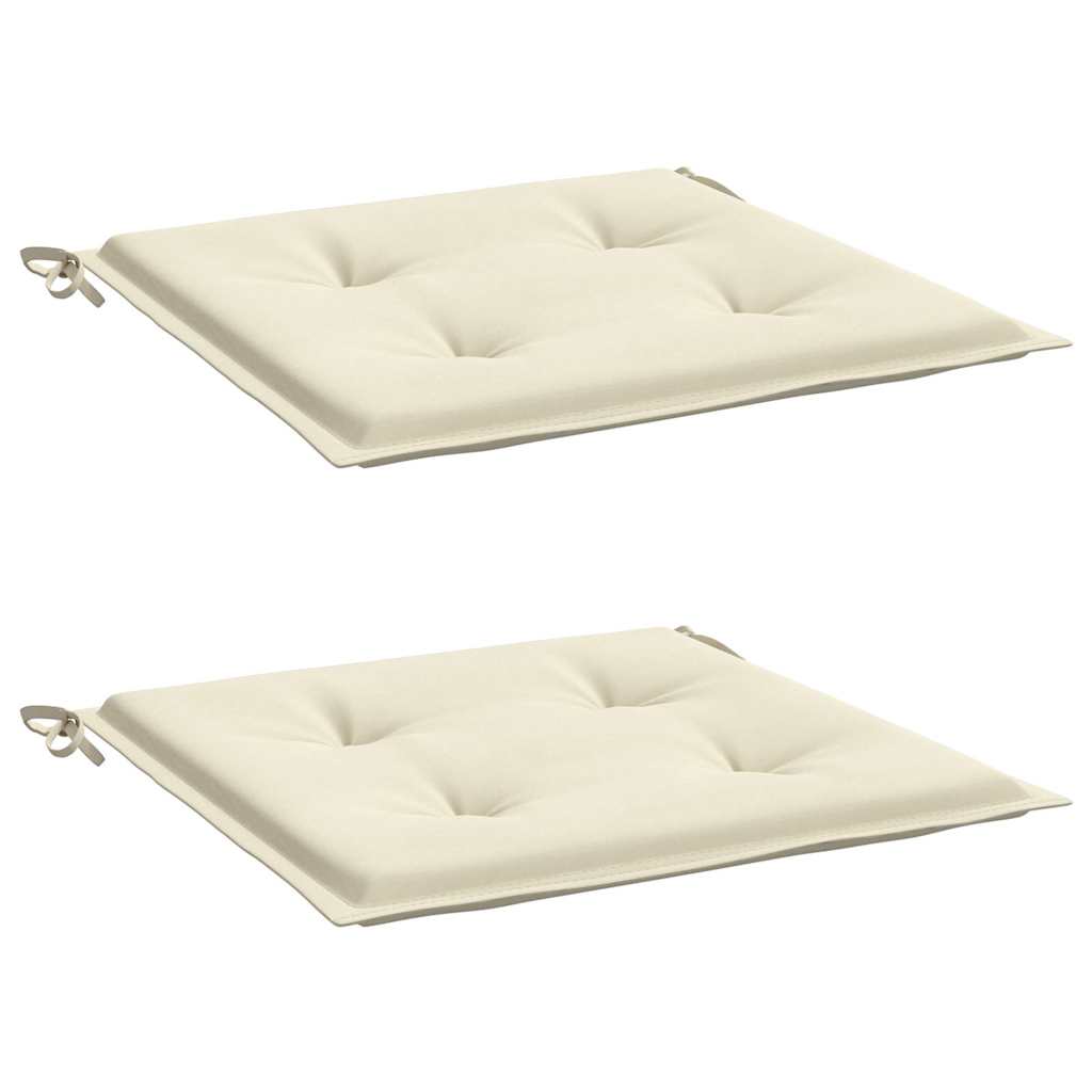 Vidaxl tuinstoelkussens 2 st 40x40x4 cm oxford stof crèmekleurig