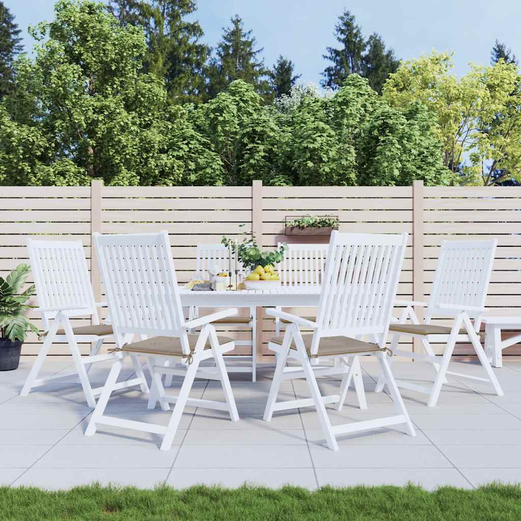 Vidaxl tuinstoelkussens 6 st 40x40x4 cm oxford stof taupe