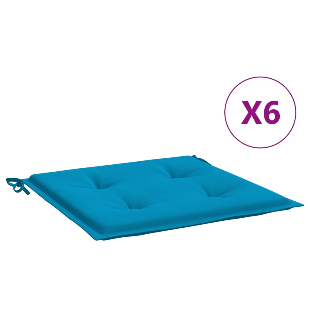 Vidaxl tuinstoelkussens 6 st 50x50x4 cm oxford stof blauw