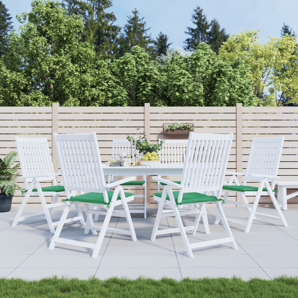 Vidaxl tuinstoelkussens 6 st 50x50x4 cm oxford stof groen