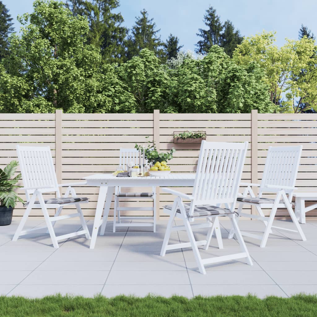 Vidaxl tuinstoelkussens 4 st 50x50x4 cm oxford stof ruitpatroon grijs