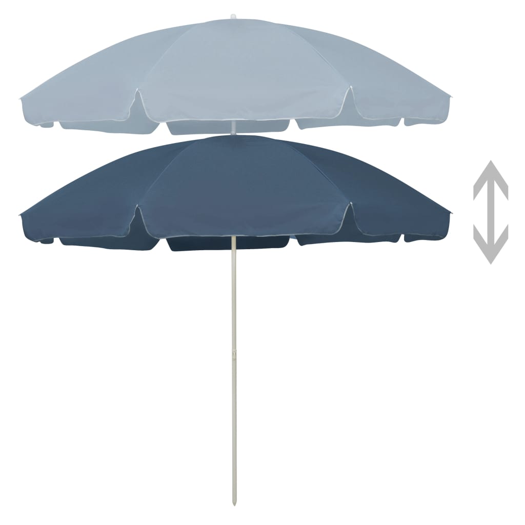 Vidaxl strandparasol 300 cm blauw