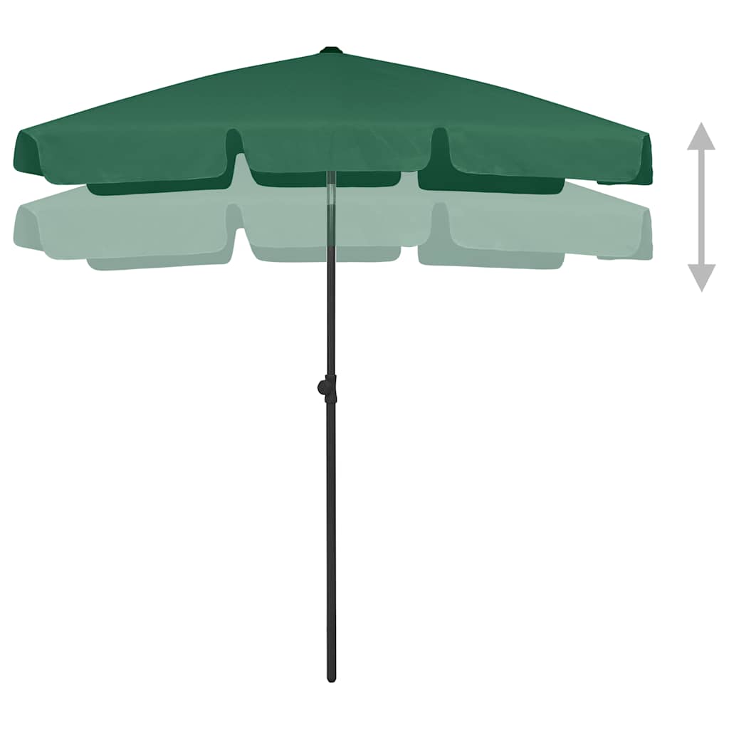Vidaxl strandparasol 180x120 cm groen