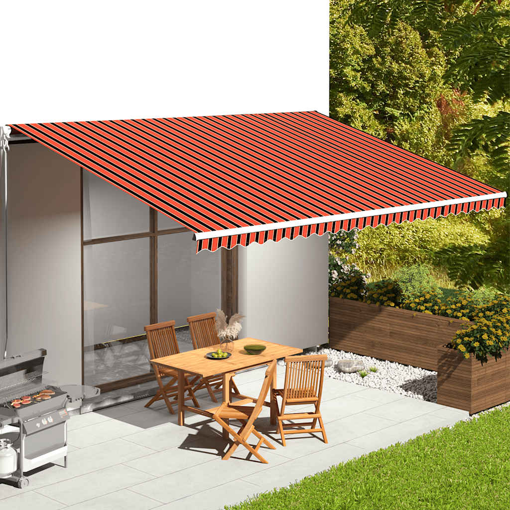 Vidaxl vervangingsdoek voor luifel 6x3,5 m oranje en bruin