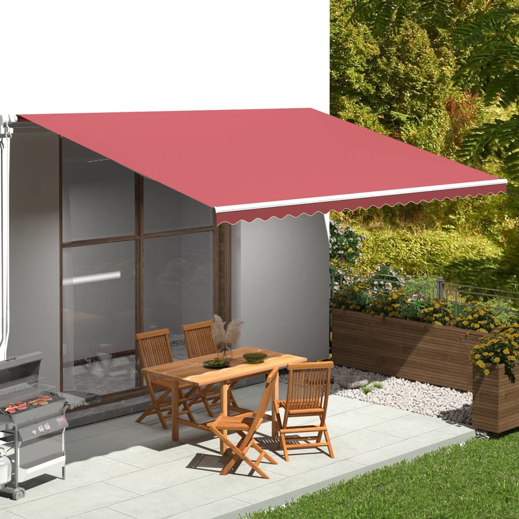 Vidaxl vervangingsdoek voor luifel 5x3,5m bordeauxrood