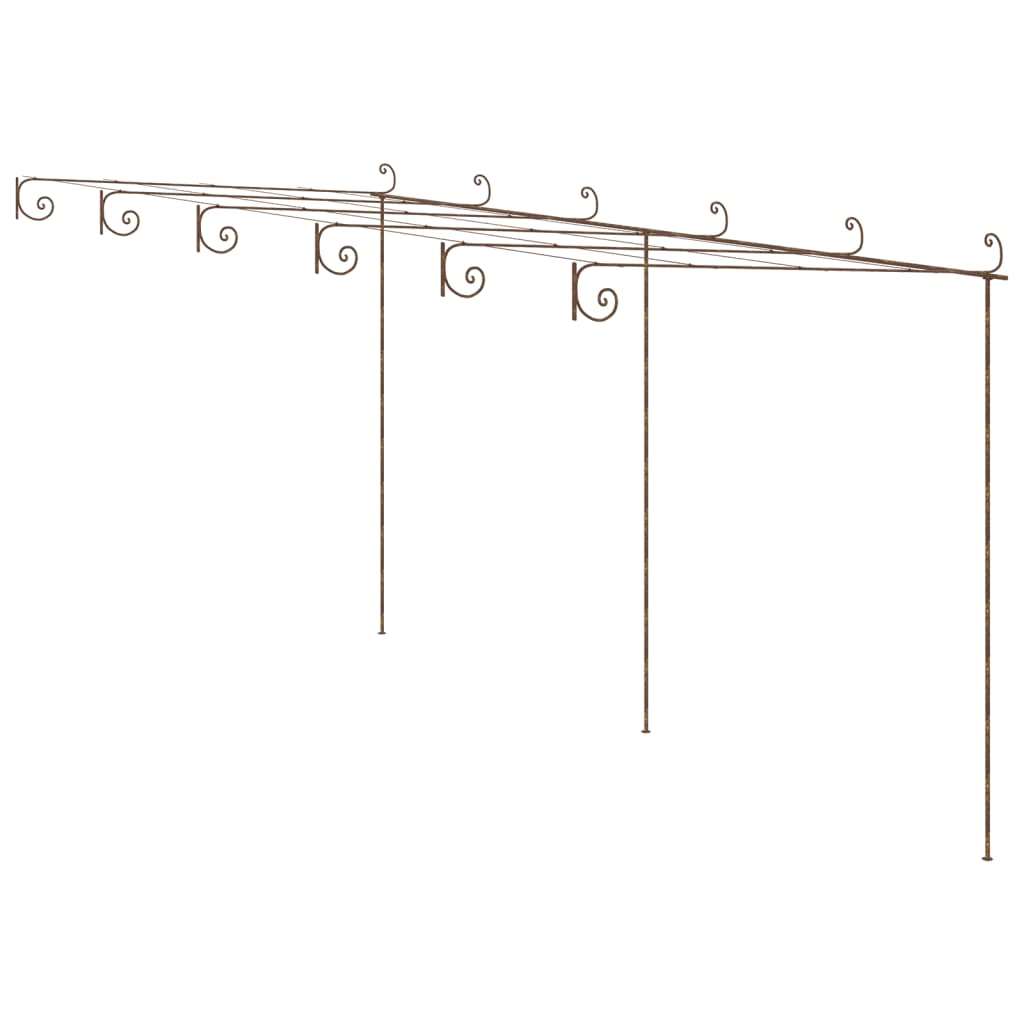Vidaxl tuinpergola 6x3x2,5m ijzer antiekbruin