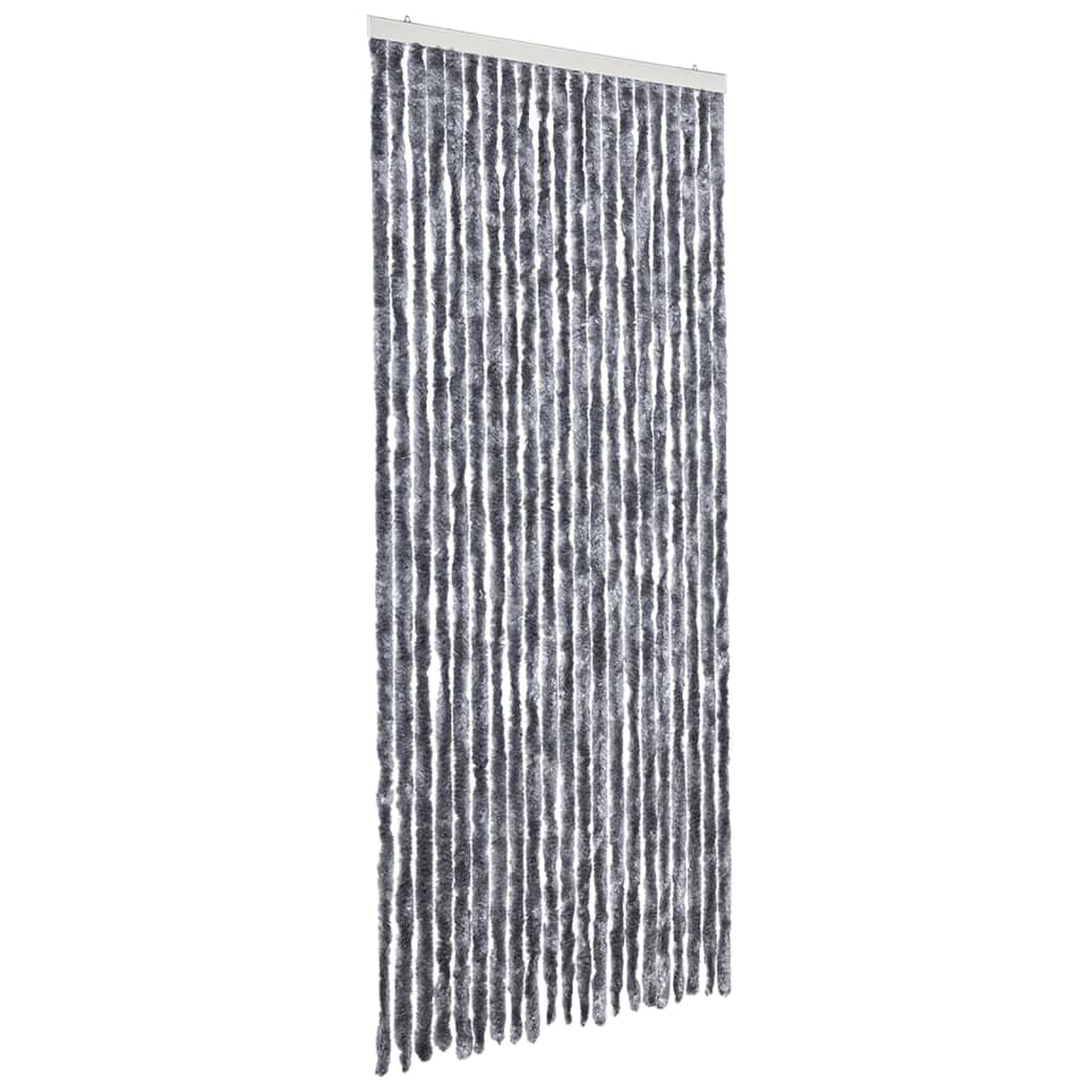 Vidaxl vliegengordijn 90x200 cm chenille zilverkleurig
