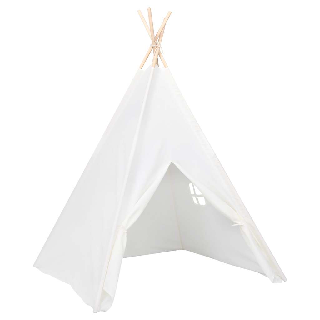 Vidaxl kinderbedje met tas 120x120x150 cm peachskin wit