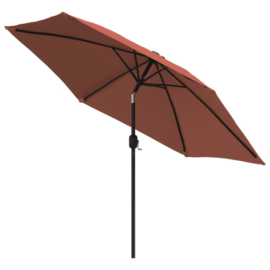 VidaXL Parasol met metalen paal 300 cm terracottakleurig