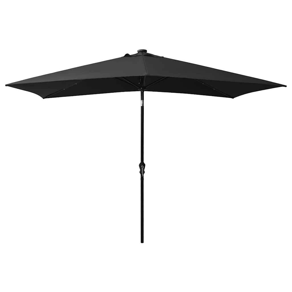Vidaxl parasol met led's en stalen paal 2x3m groen