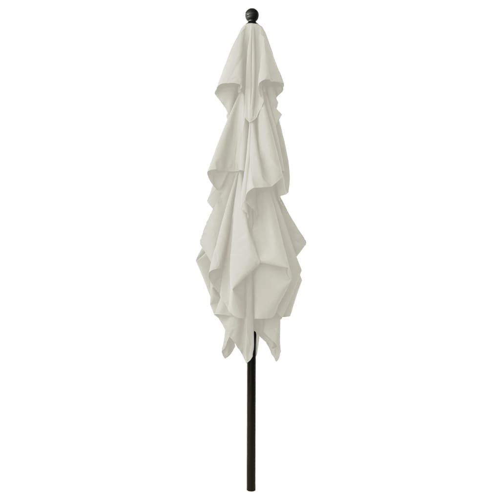 Vidaxl parasol 3-laags met aluminium paal 2,5x2,5m zandkleurig