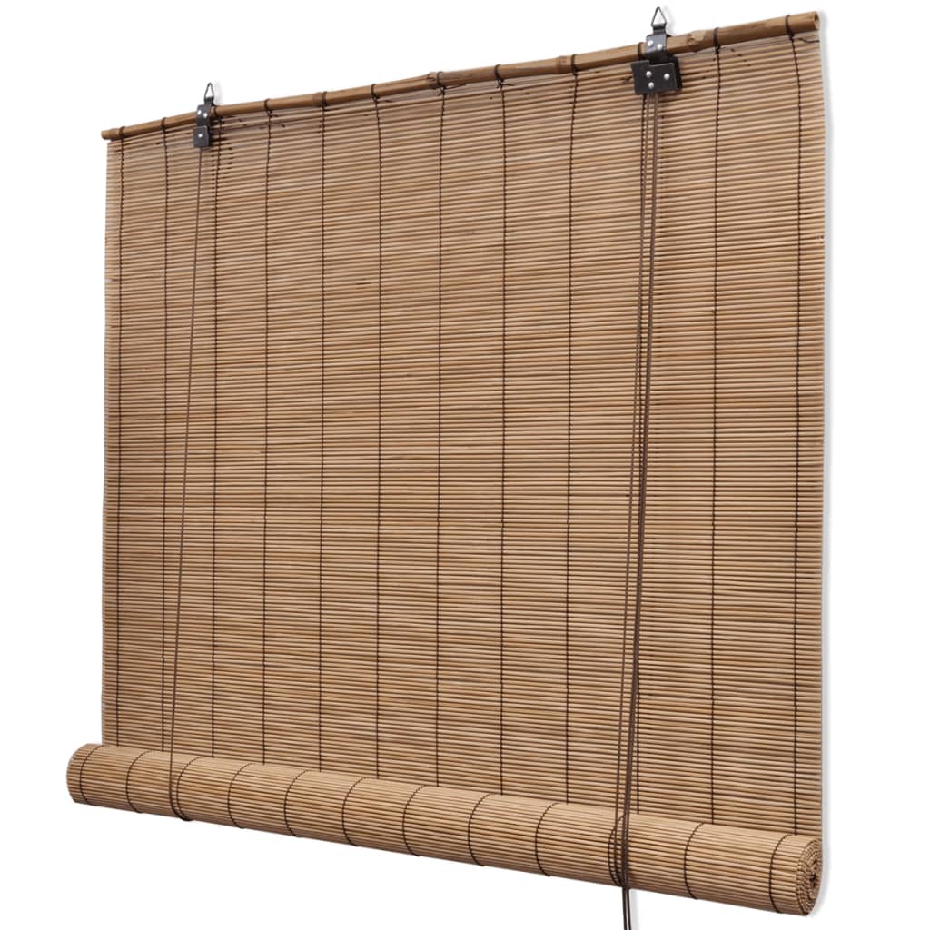 Vidaxl rolgordijnen 2 st 80x160 cm bamboe bruin