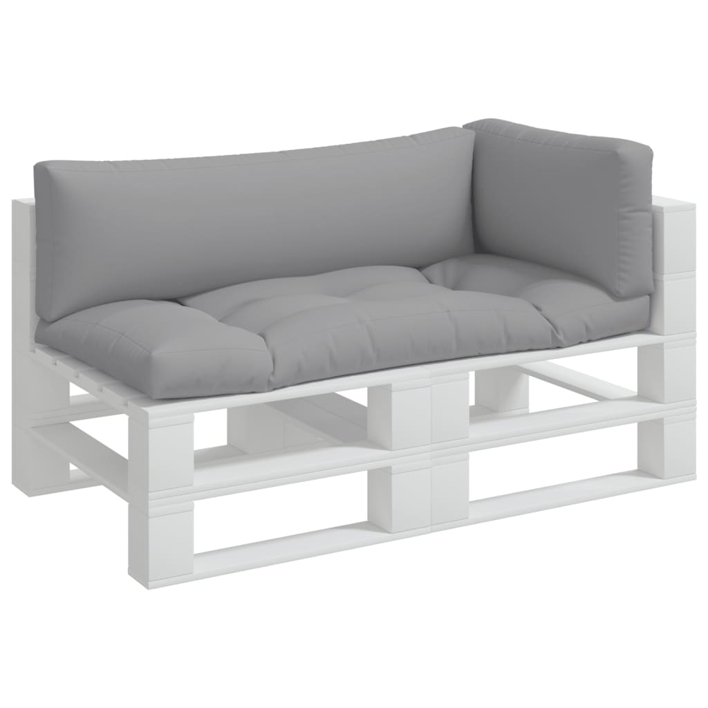 VidaXL Palletkussens 3 st stof grijs