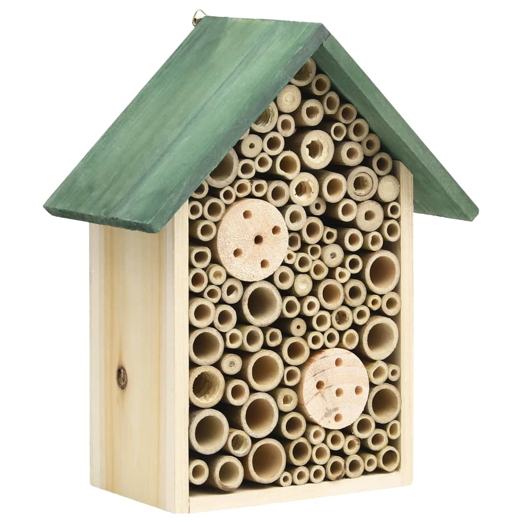 Vidaxl insectenhotels 2 st 23x14x29 cm massief vuurhout