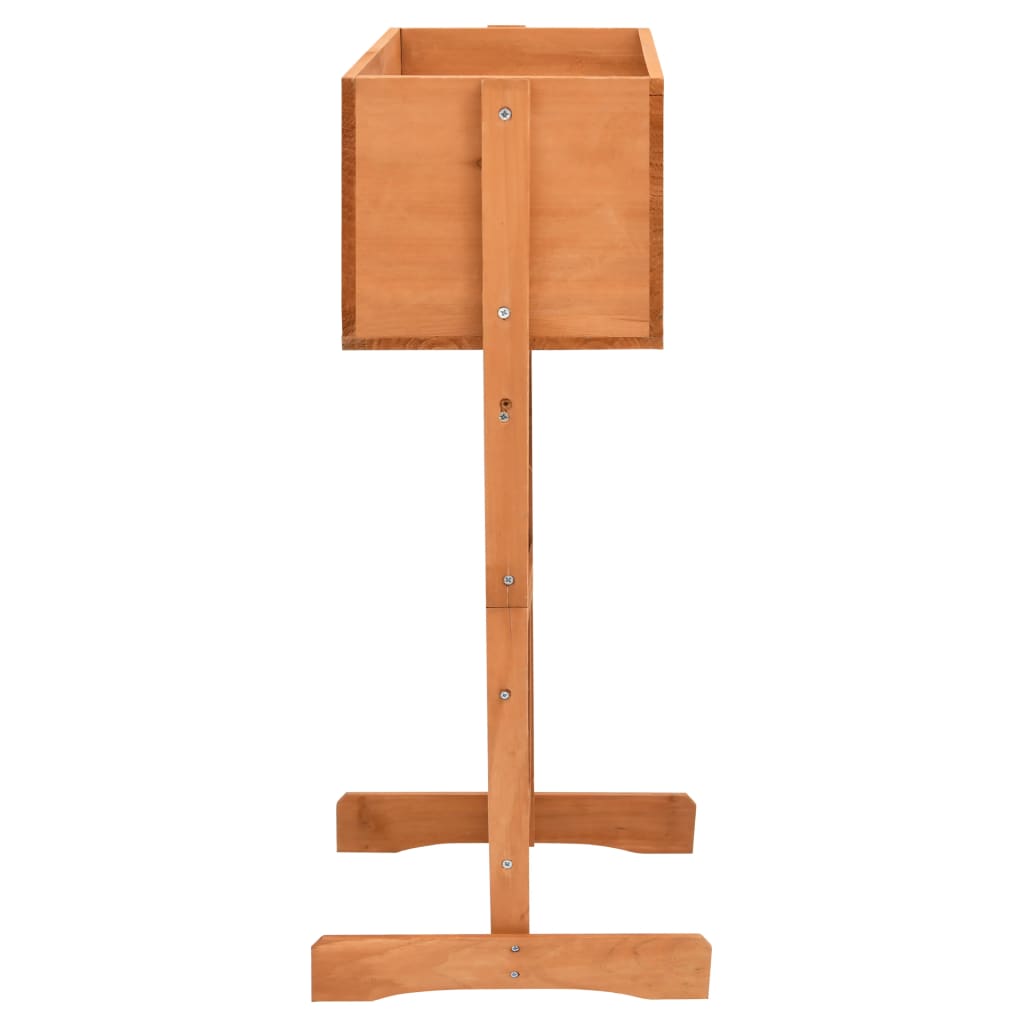 Vidaxl lattenwerkplantenbak 45x30x74 cm massief vuurhout oranje