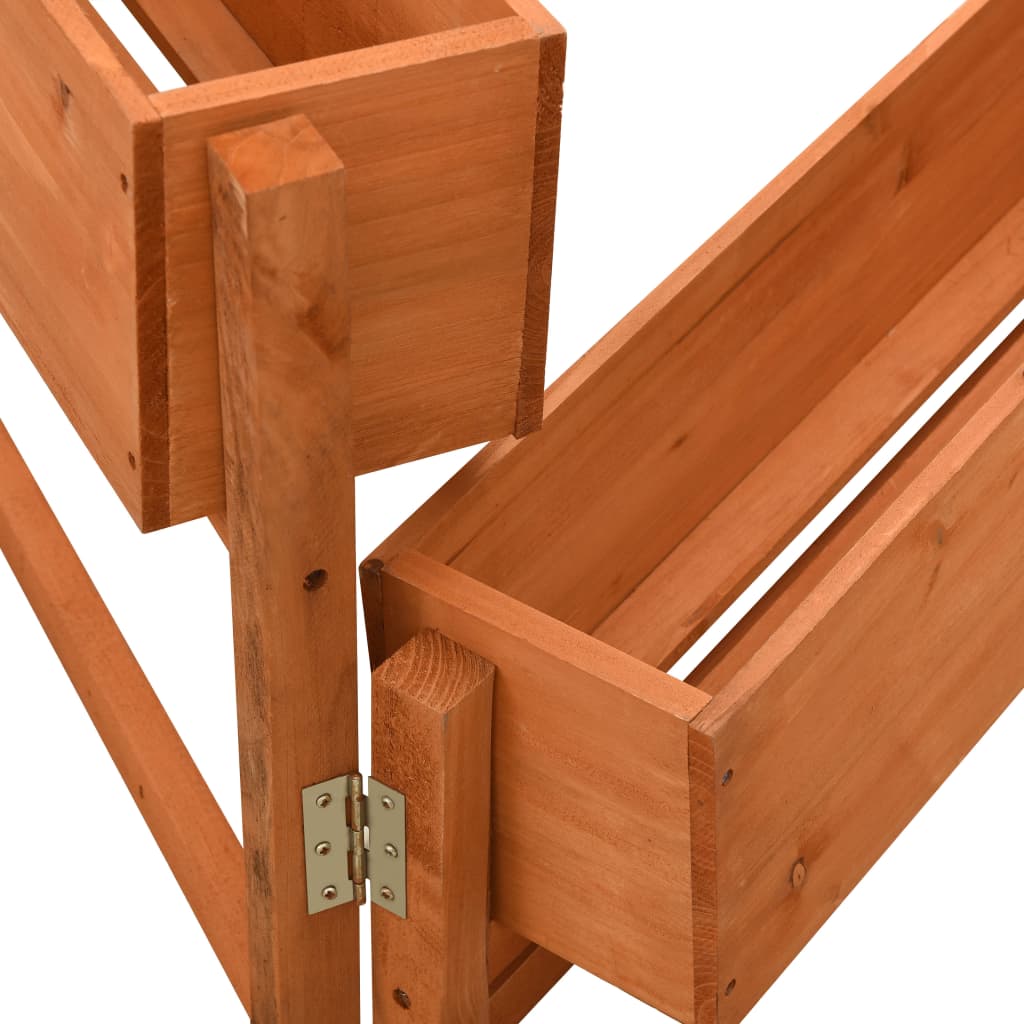 Vidaxl plantenbak inklapbaar 60x14x75 cm massief vuurhout oranje