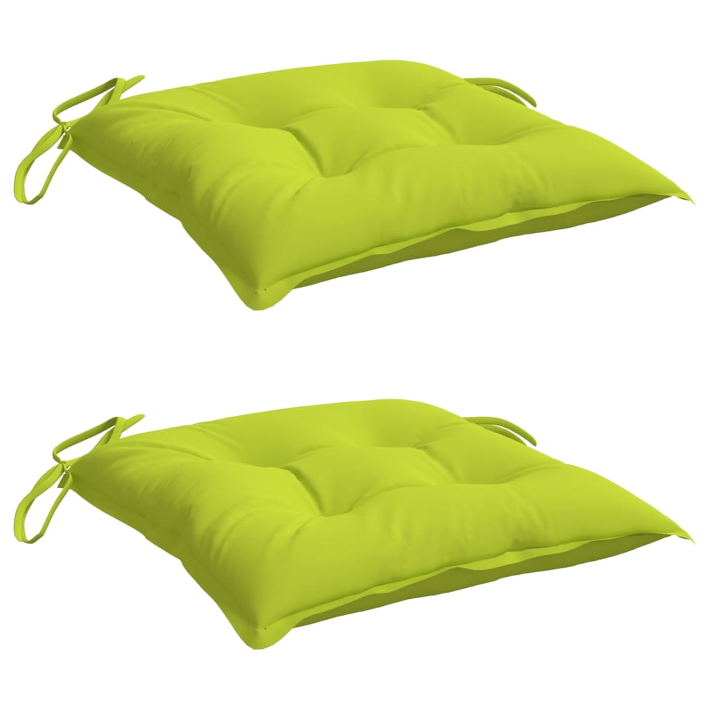Vidaxl stoelkussens 2 st 40x40x7 cm oxford stof heldergroen