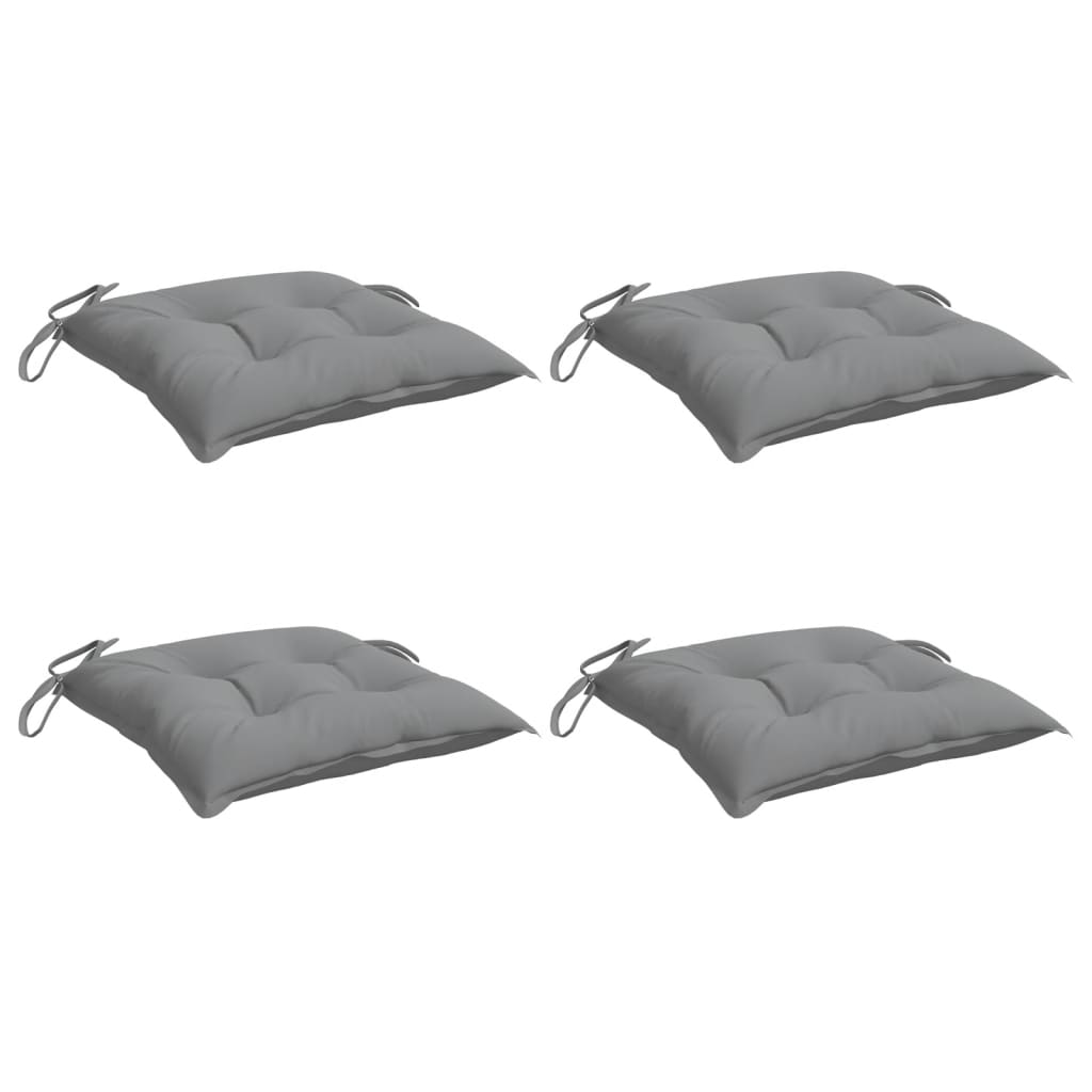 Vidaxl stoelkussens 4 st 50x50x7 cm oxford stof grijs