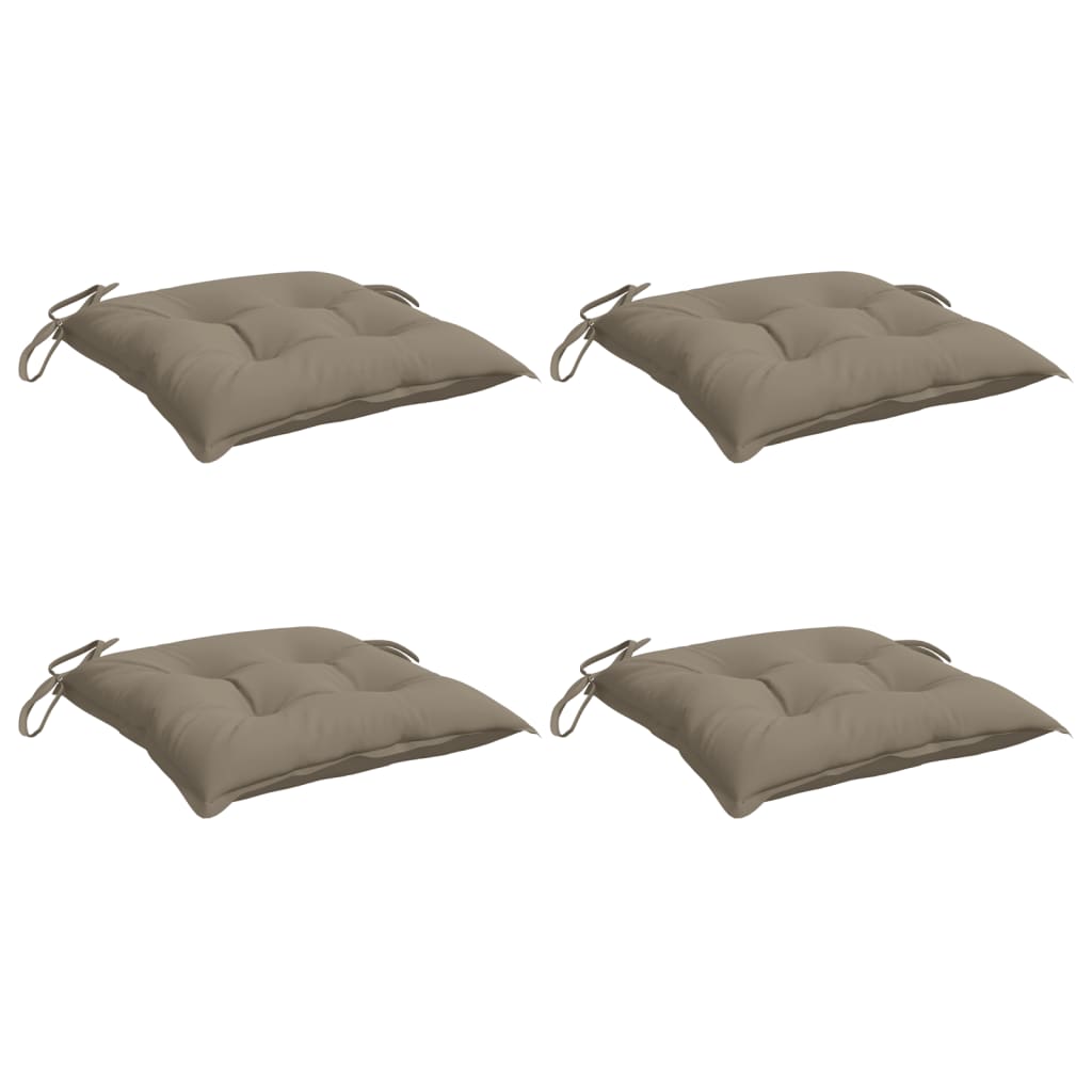 Vidaxl stoelkussens 4 st 50x50x7 cm oxford stof taupe