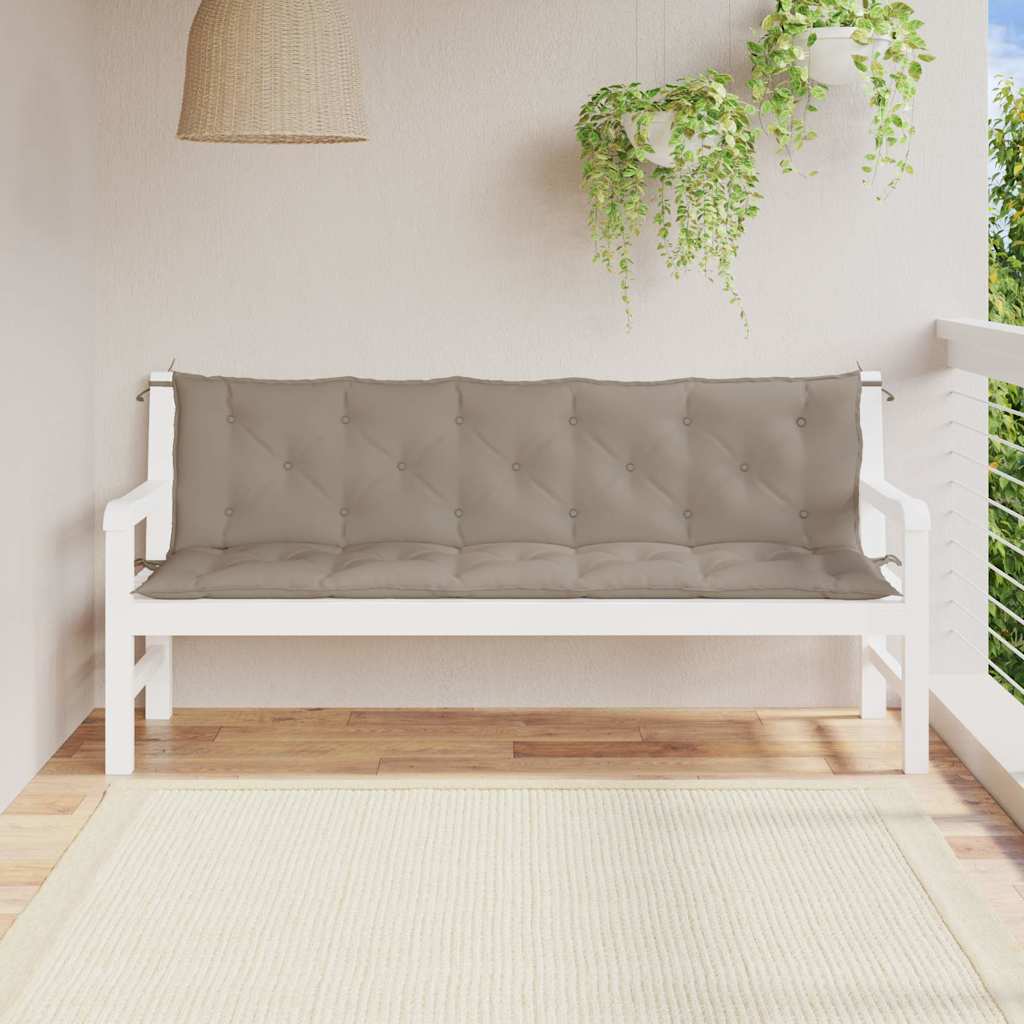 Vidaxl tuinbankkussen 180x(50+50)x7 cm oxford stof taupe