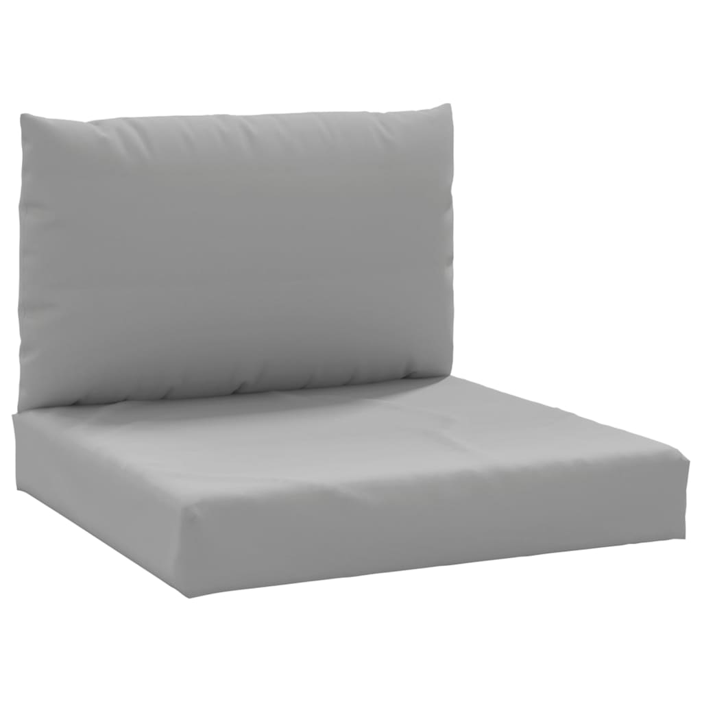 VidaXL Palletkussens 2 st stof grijs