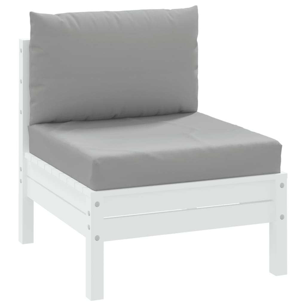 VidaXL Palletkussens 2 st stof grijs