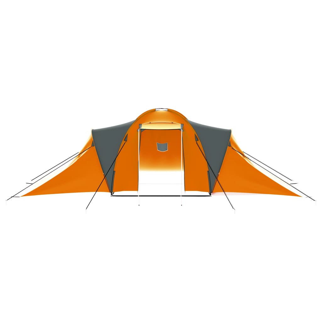 VidaXL Tent 9-persoons stof grijs en oranje