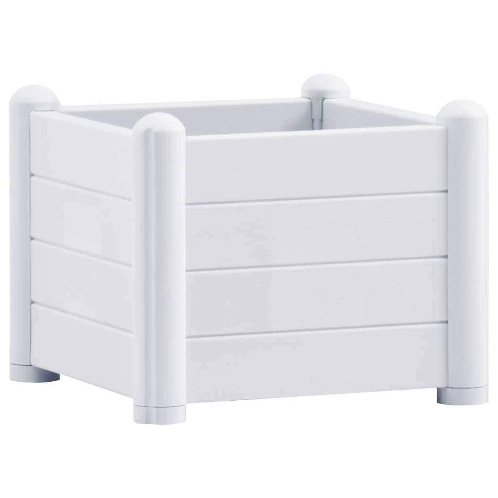 Vidaxl plantenbak gebogen 43x43x35 cm pp wit