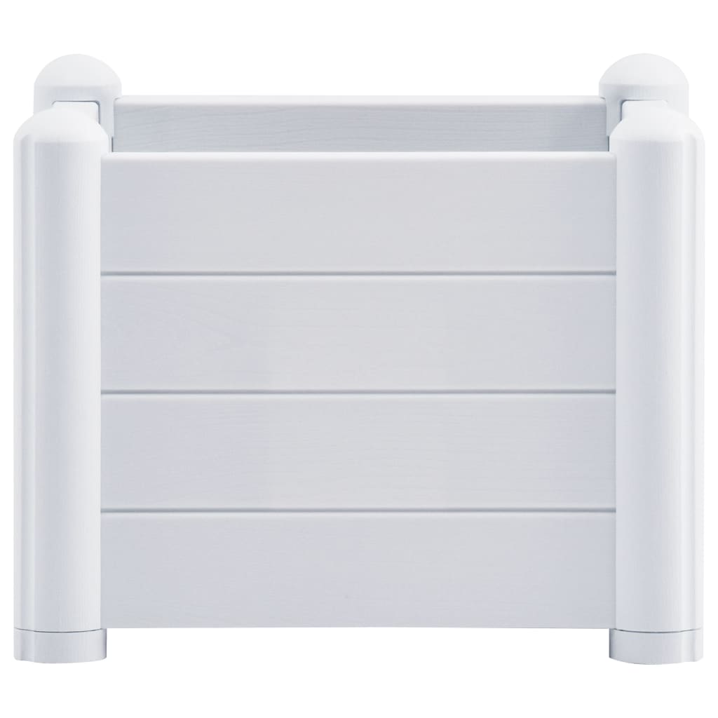 Vidaxl plantenbak gebogen 43x43x35 cm pp wit