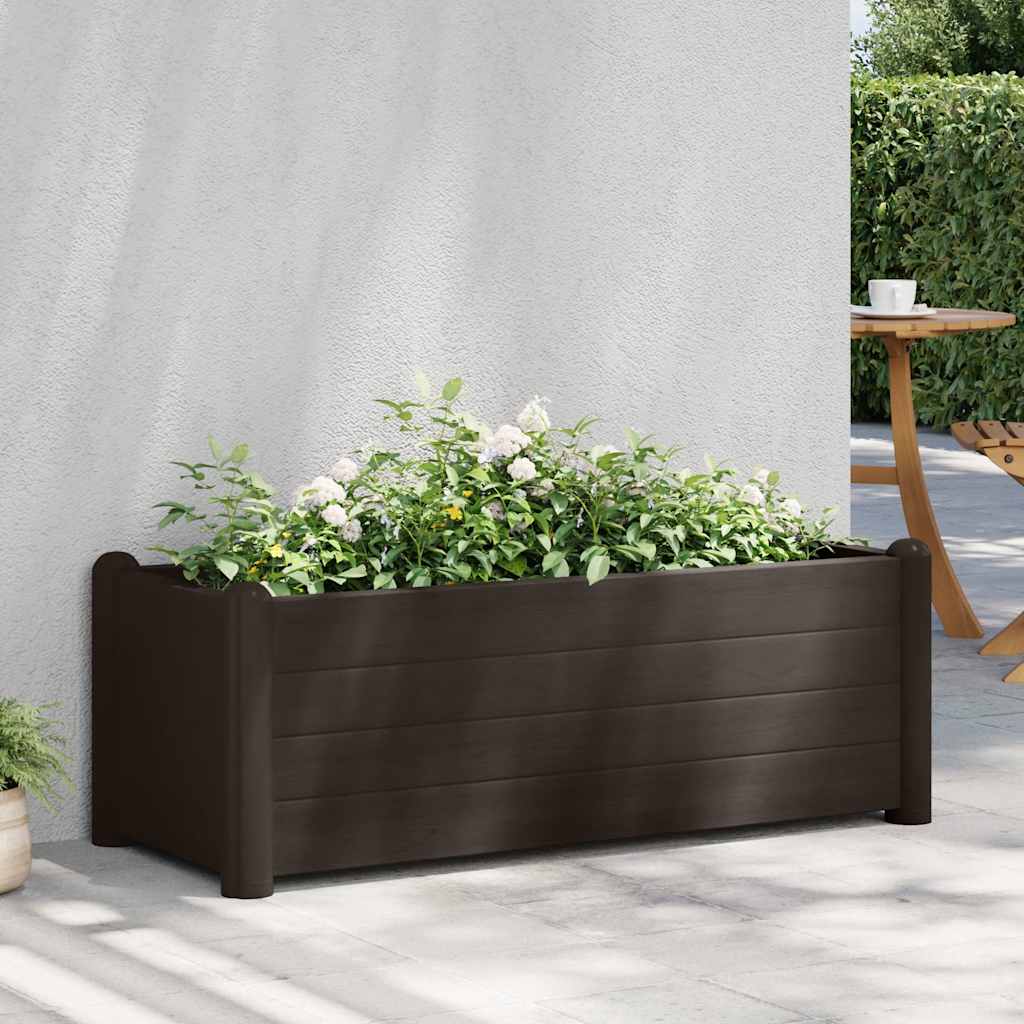 Vidaxl plantenbak 100x43x35 cm pp mokka
