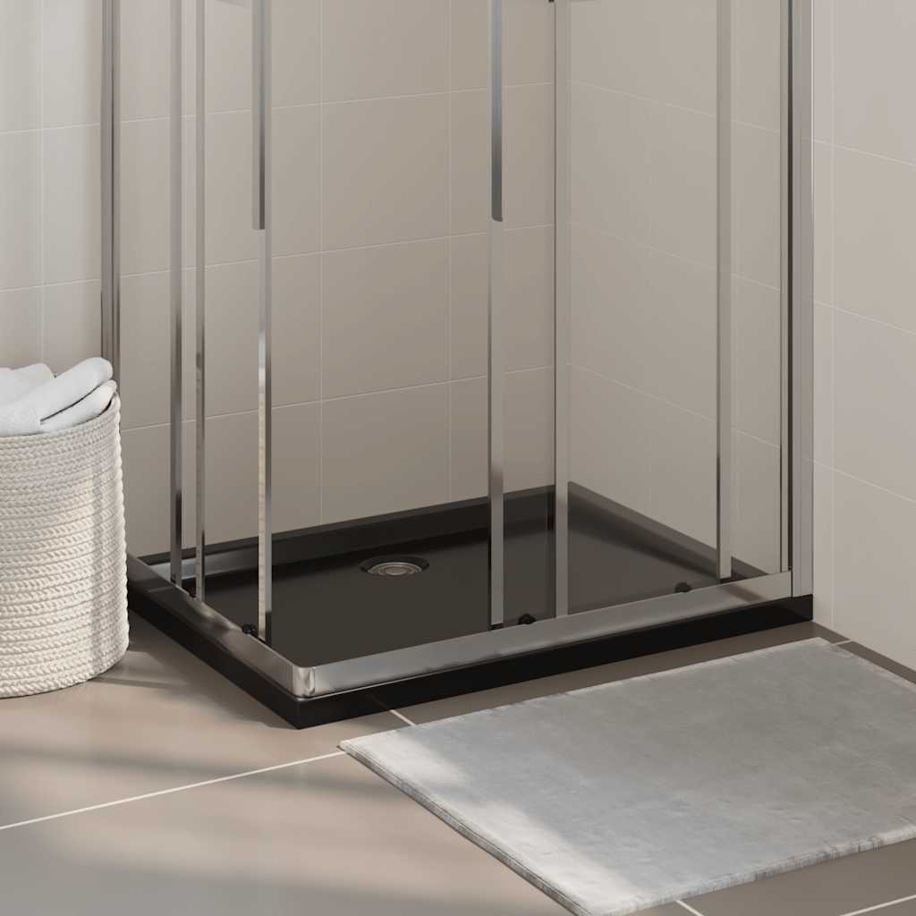 Vidaxl douchebak rechthoekig 70x90 cm abs zwart
