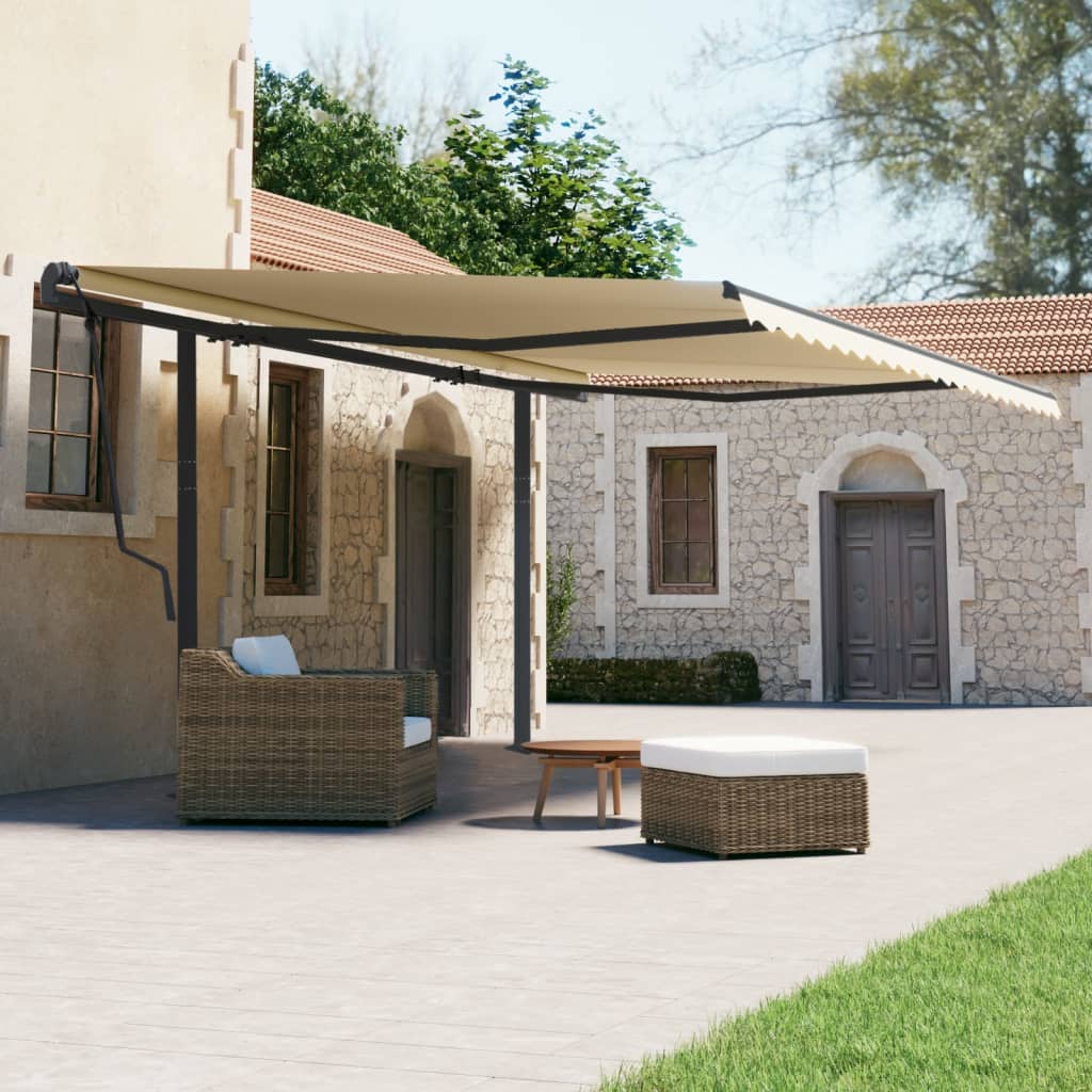 VidaXL Luifelpaalset 600x245 cm ijzer antracietkleurig