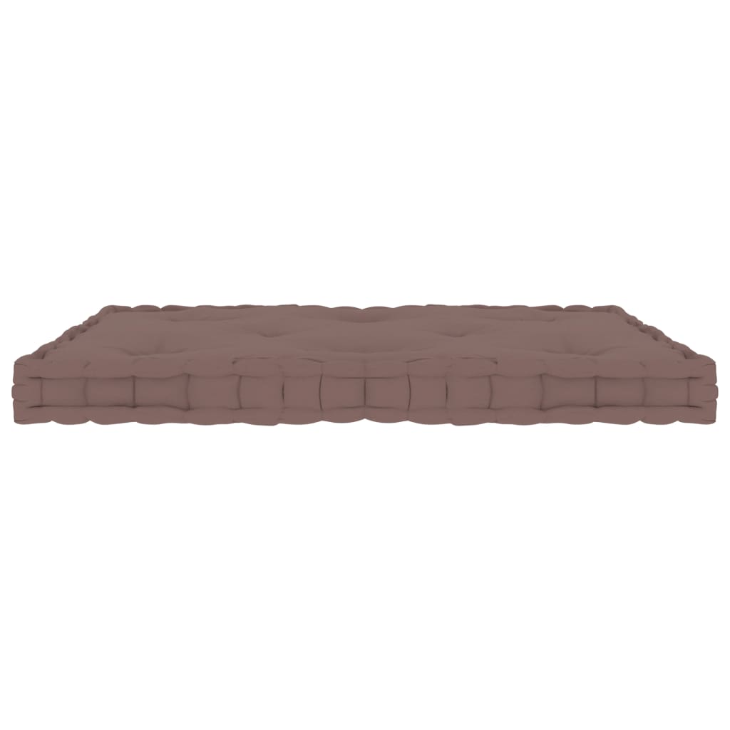 Vidaxl palletvloerkussen 73x40x7 cm katoen taupe