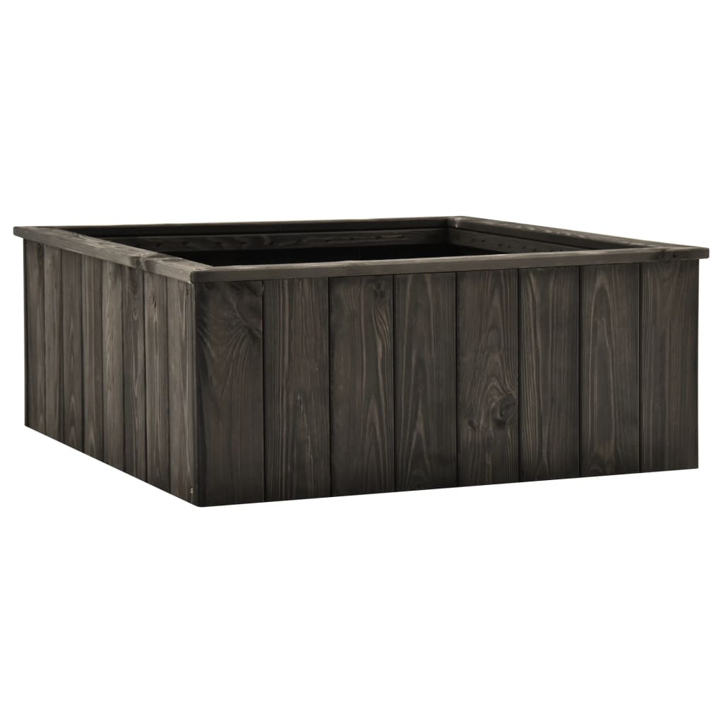 VidaXL Plantenbak ingezoomd 74x77x30 cm massief groenenhout grijs