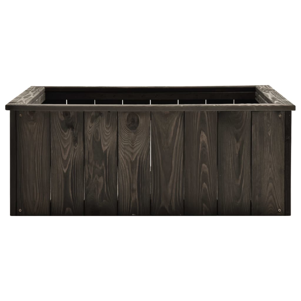 VidaXL Plantenbak ingezoomd 74x77x30 cm massief groenenhout grijs