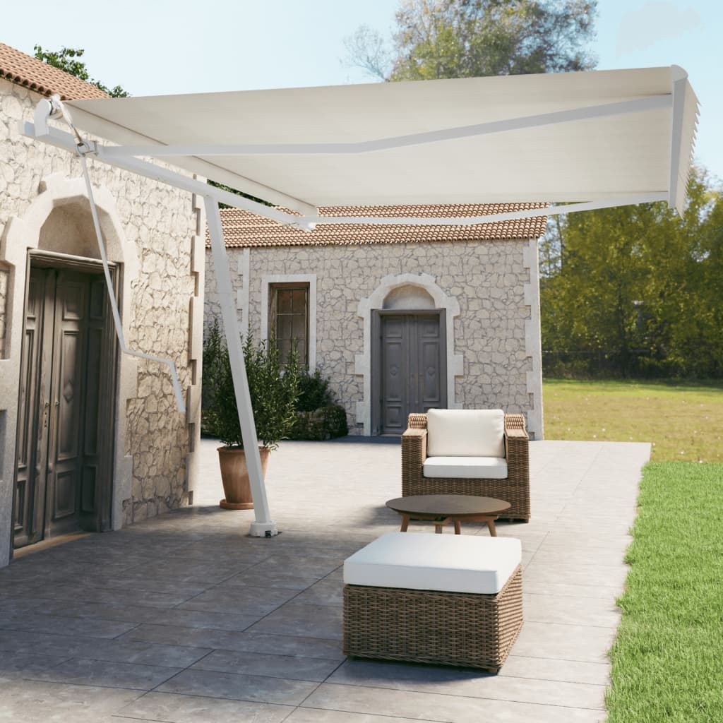 VidaXL Luifelpaalset 450x245 cm ijzer wit