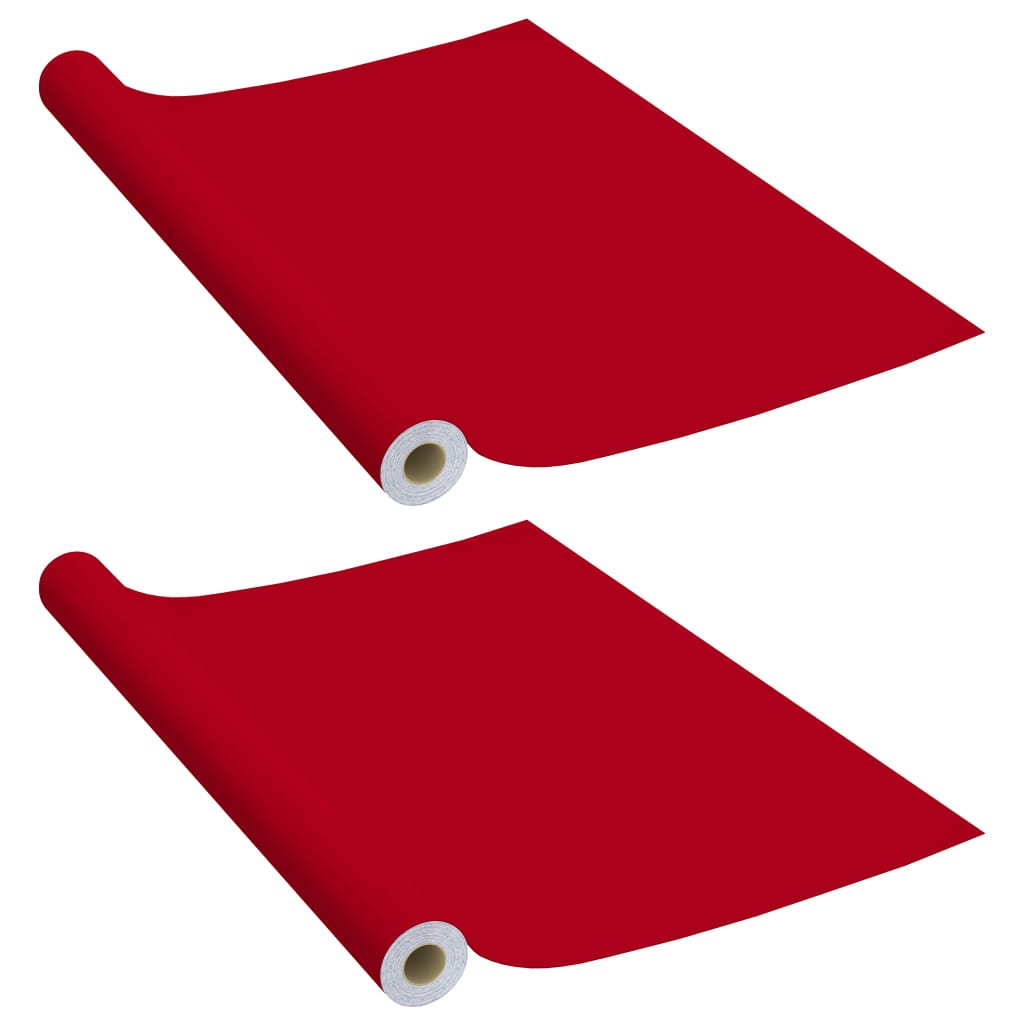 VidaXL Meubelfolies zelfklevende 2 st 500x90 cm PVC rood