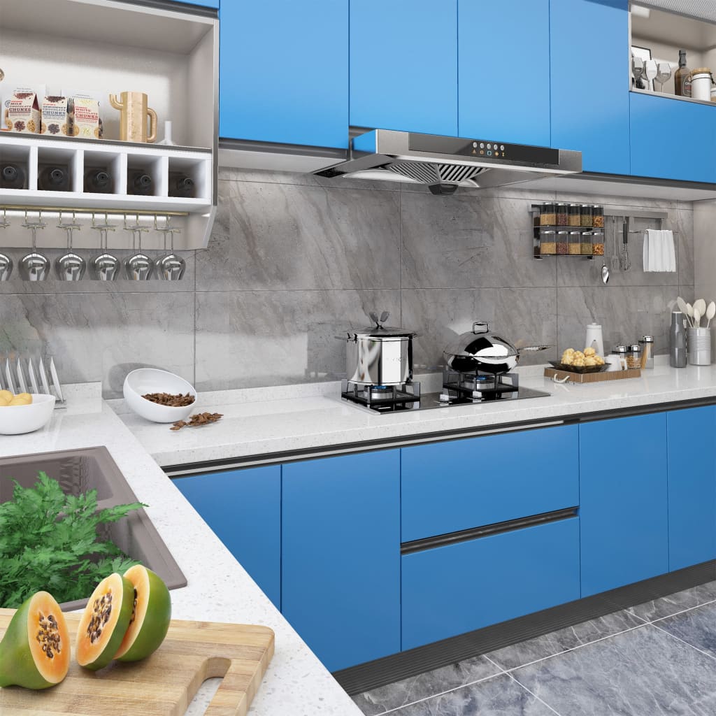 VidaXL Meubelfolies zelfklevende 2 st 500x90 cm PVC azuurblauw