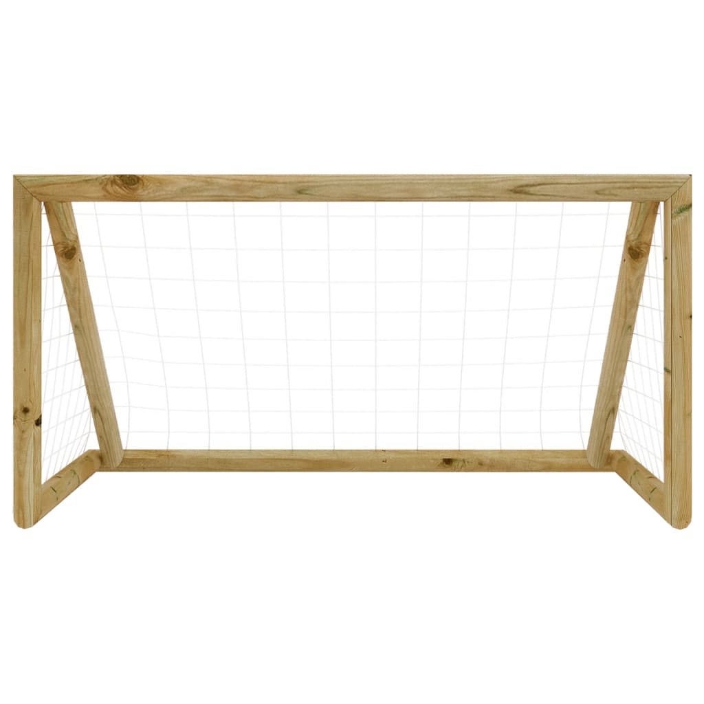 VidaXL Voetbaldoel met net 160x80x100 cm geïmpregneerd groenenhout