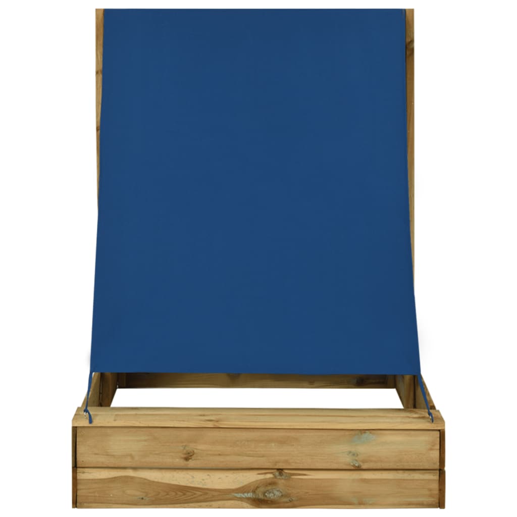 VidaXL Zandbak met dak 160x100x133 cm geïmpregneerd groenenhout