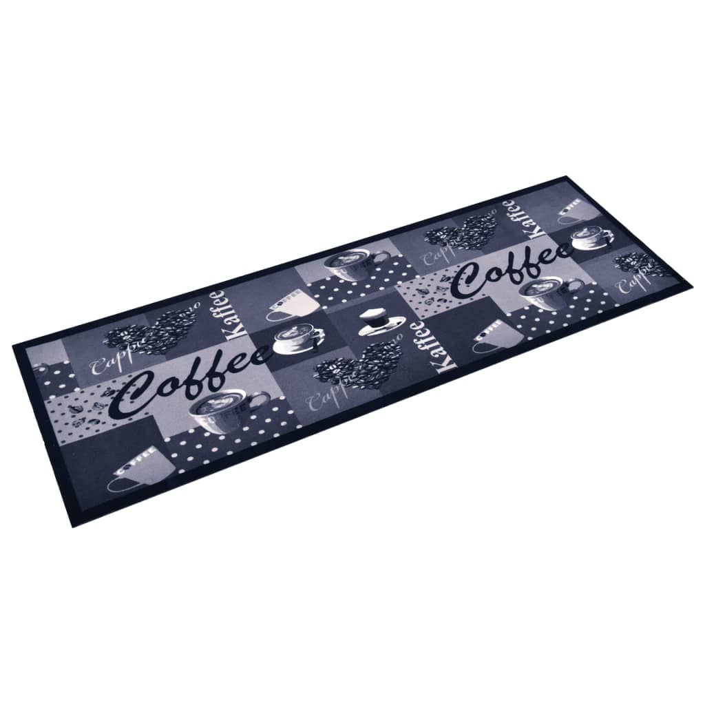 Vidaxl keukenmat wasbaar koffie 45x150 cm blauw