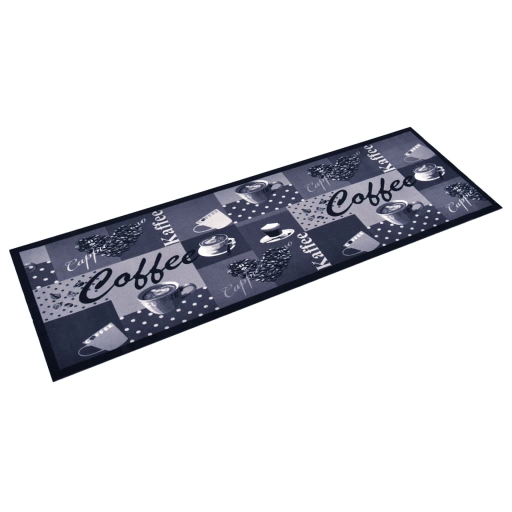 Vidaxl keukenmat wasbaar koffie 60x300 cm blauw