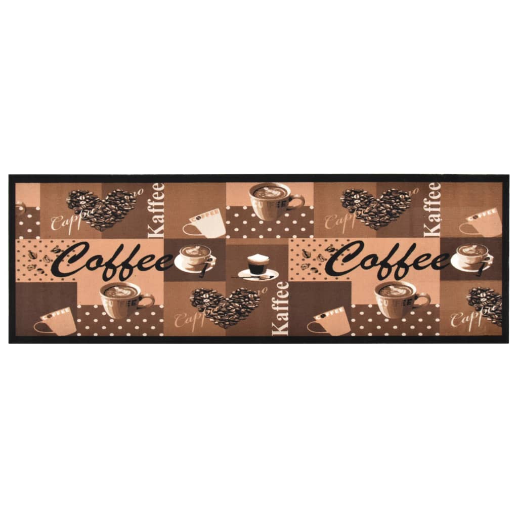 Vidaxl keukenmat wasbaar koffie 60x300 cm bruin