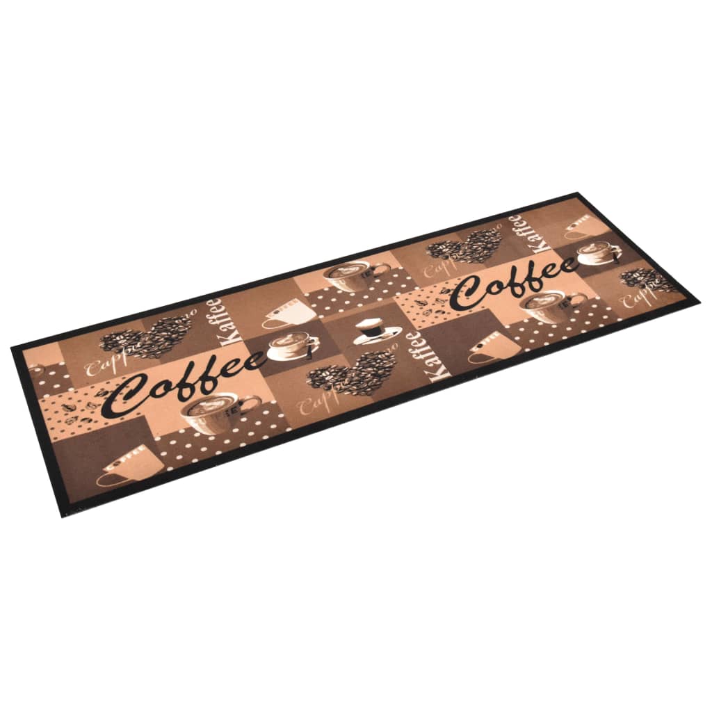 Vidaxl keukenmat wasbaar koffie 60x300 cm bruin