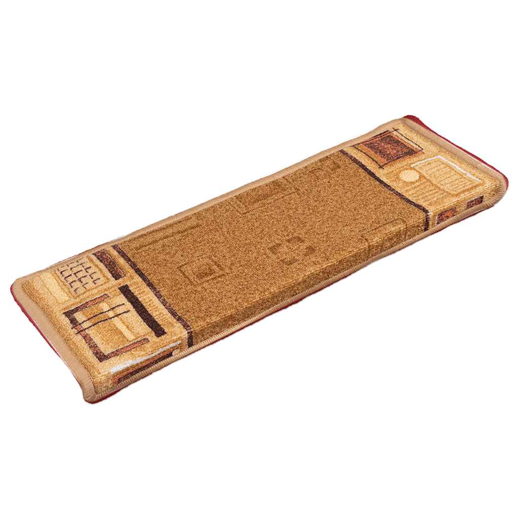 Vidaxl trapmatten zelfklevend 15 st 65x21x4 cm beige