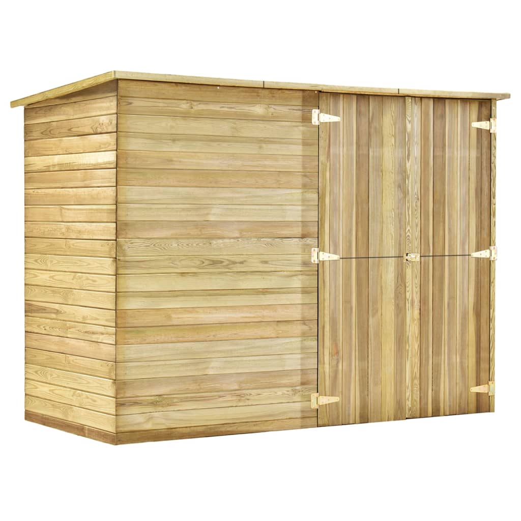 VidaXL Fietsschuur 232x110x170 cm geïmpregneerd groenenhout